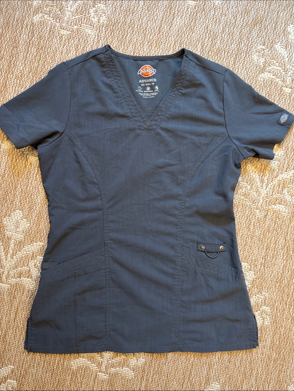 Dickies Women's Advance V-Neck Scrub Top in Navy Blue